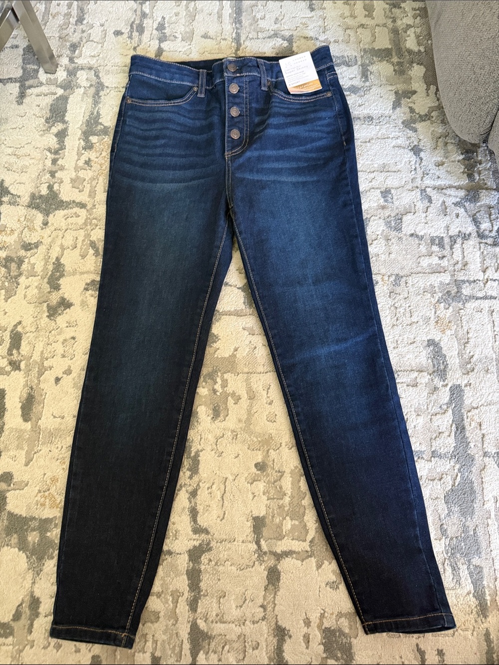 Lauren Conrad High-Rise Dark Blue Skinny Jeans for Women